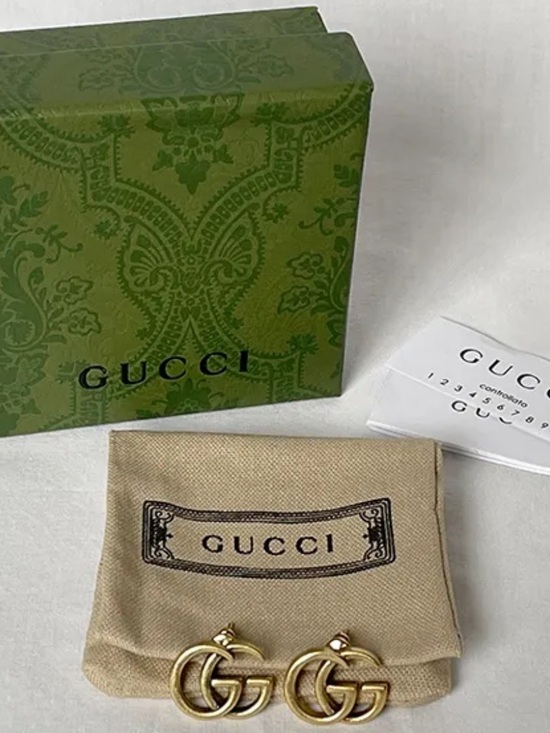 Gucci Jewelry - Gucci Gold Double G Logo Earrings